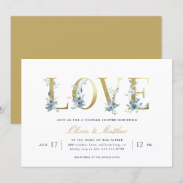 Invitación a la ducha de las parejas florales de l