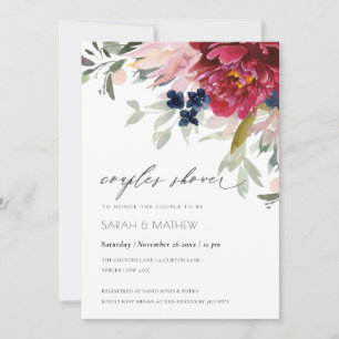 Invitación a la ducha de las parejas florales de R