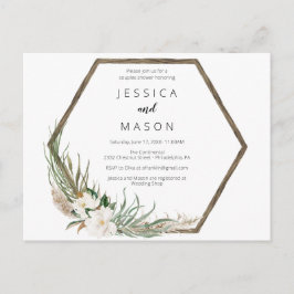 Invitación a la ducha de las parejas huecas bohemi