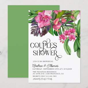 Invitación a la ducha de las parejas tropicales