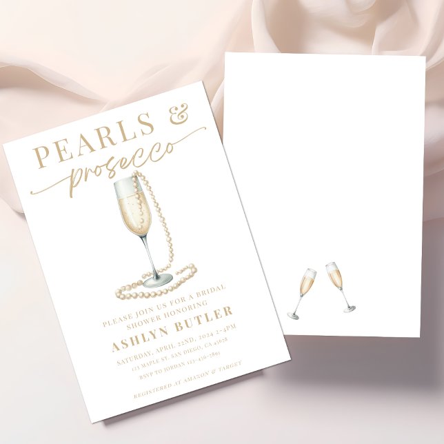 Invitación a la ducha de las perlas y el prosecco (Subido por el creador)