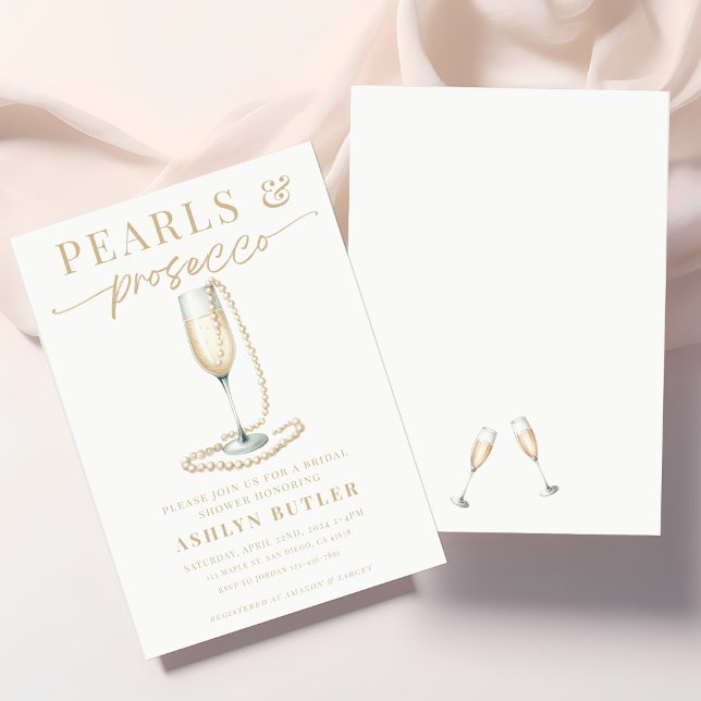 Invitación a la ducha de las perlas y el prosecco (Subido por el creador)