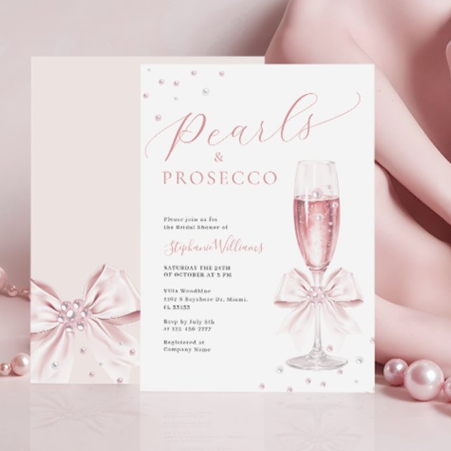Invitación a la ducha de las perlas y el prosecco (Subido por el creador)