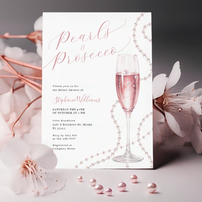 Invitación a la ducha de las perlas y el prosecco (Subido por el creador)