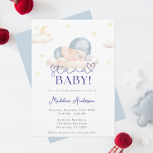 Invitación a la ducha de los navidades Santa Baby