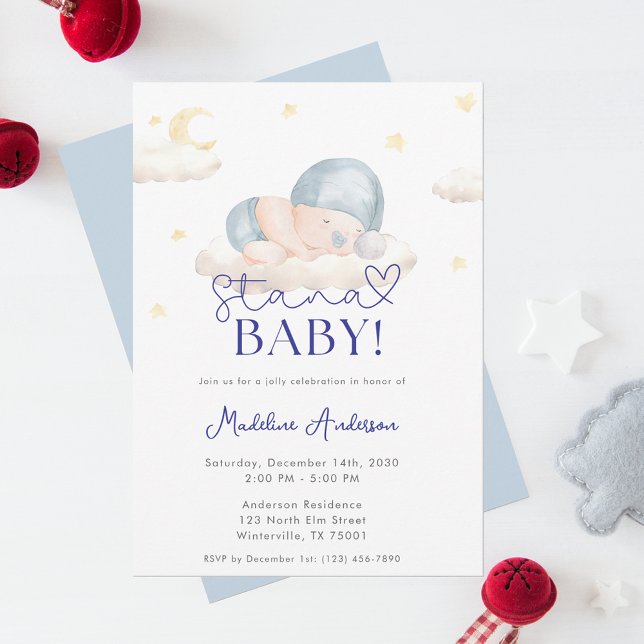 Invitación a la ducha de los navidades Santa Baby  (Subido por el creador)