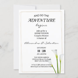 Invitación a la ducha de luna de miel Calla Lily