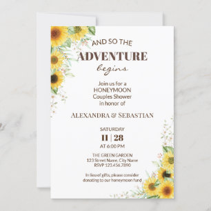 Invitación a la ducha de luna de miel de girasol v