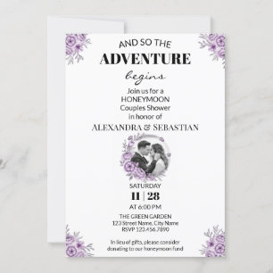 Invitación a la ducha de luna de miel Orquídea de