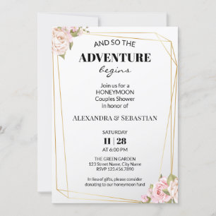 Invitación a la ducha de luna de miel para Rosas f