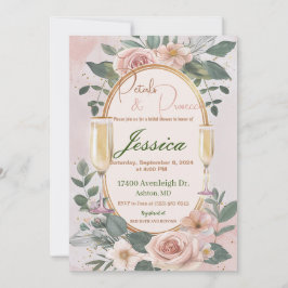 Invitación a la ducha de mangas y prosecco