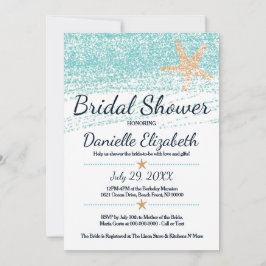 Invitación a la ducha de marea Starfish con temáti