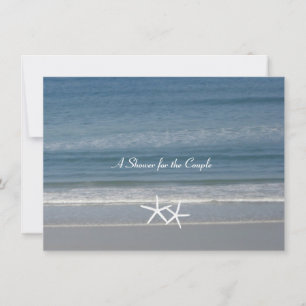 Invitación a la ducha de marea Starfish Ocean Love