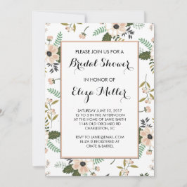 Invitación a la ducha de matrimonio con flores de 