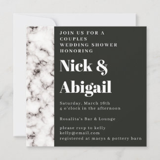 Invitación a la ducha de matrimonio de pareja de m