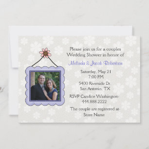Invitación a la ducha de matrimonio de parejas fot