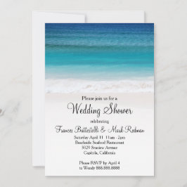 Invitación a la ducha de matrimonio en la playa de
