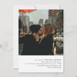 Invitación a la ducha de matrimonio por tema de fo