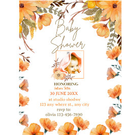 Invitación a la DUCHA DE NARANJA BLANCA PERSONALIZ