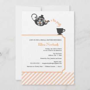 Invitación a la ducha de Naranja - Té