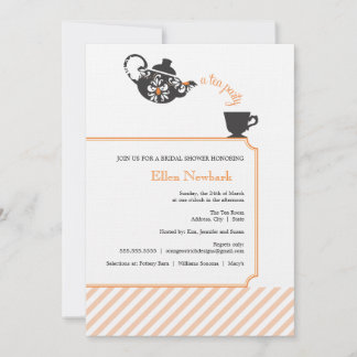 Invitación a la ducha de Naranja - Té