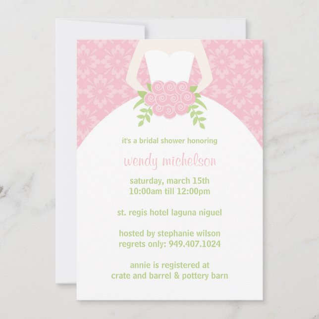 Invitación a la ducha de novia (Anverso)