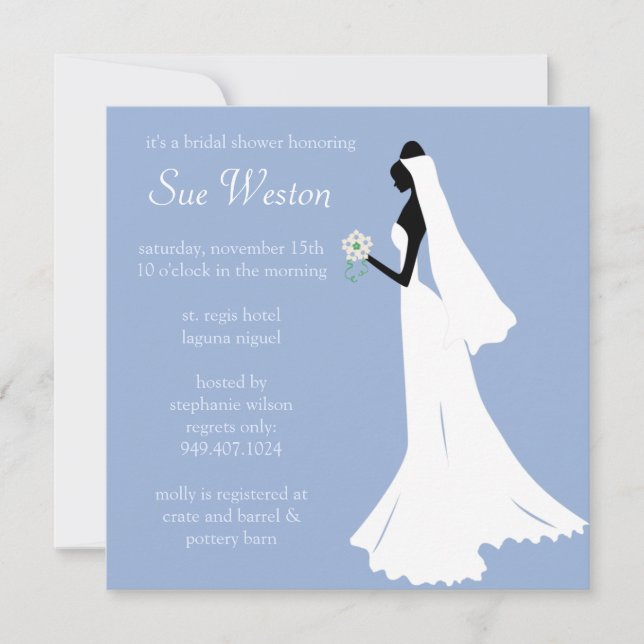 Invitación a la ducha de novia (Anverso)