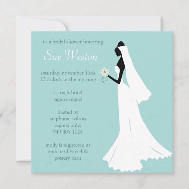Invitación a la ducha de novia (Anverso)