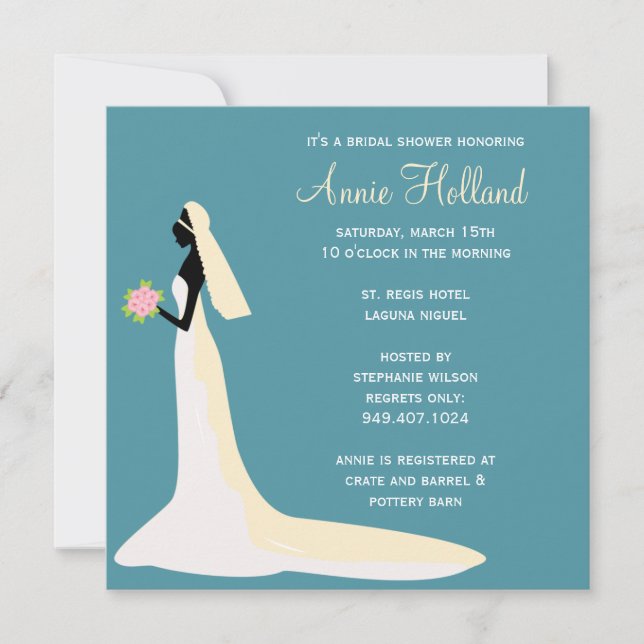 Invitación a la ducha de novia (Anverso)
