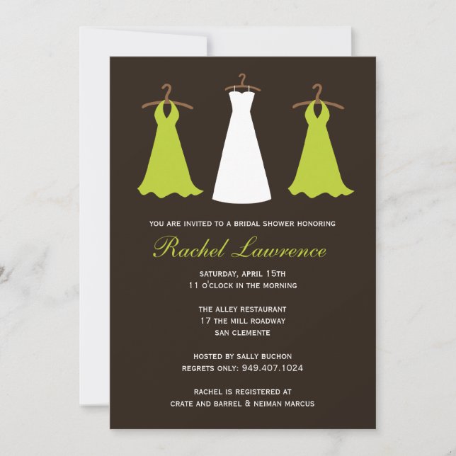 Invitación a la ducha de novia (Anverso)