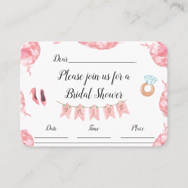 Invitación a la ducha de novia (Anverso)