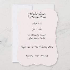 Invitación a la ducha de novia