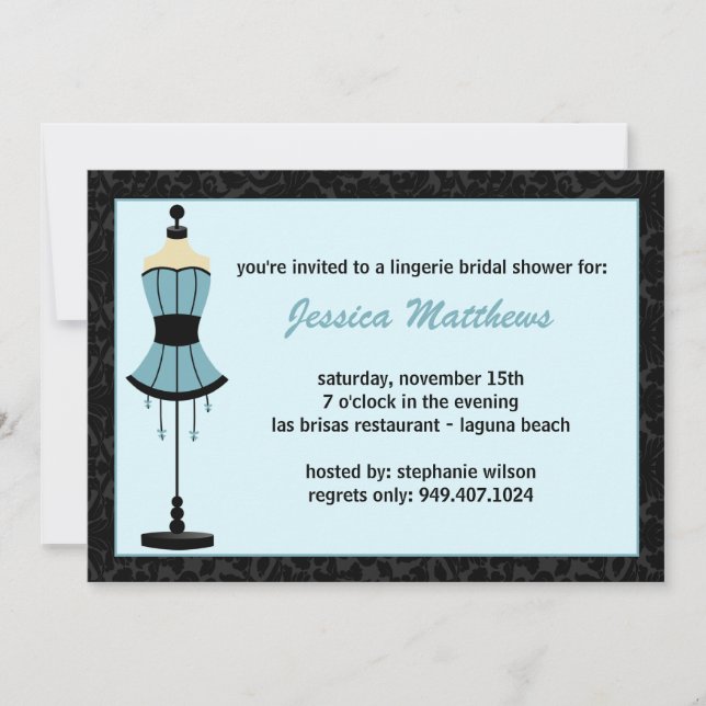Invitación a la ducha de novia (Anverso)