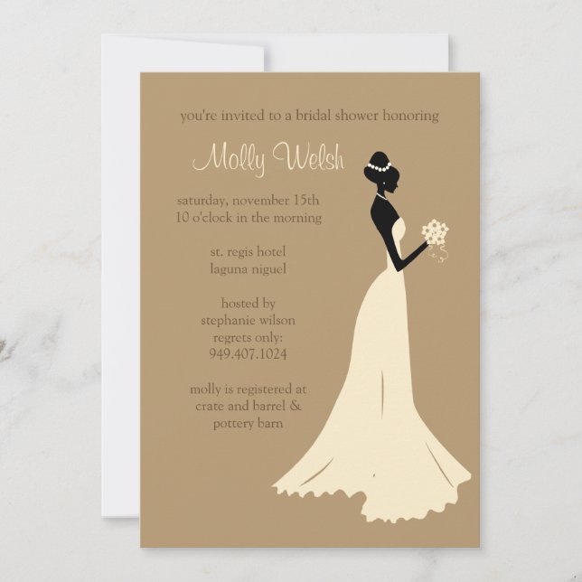 Invitación a la ducha de novia (Anverso)