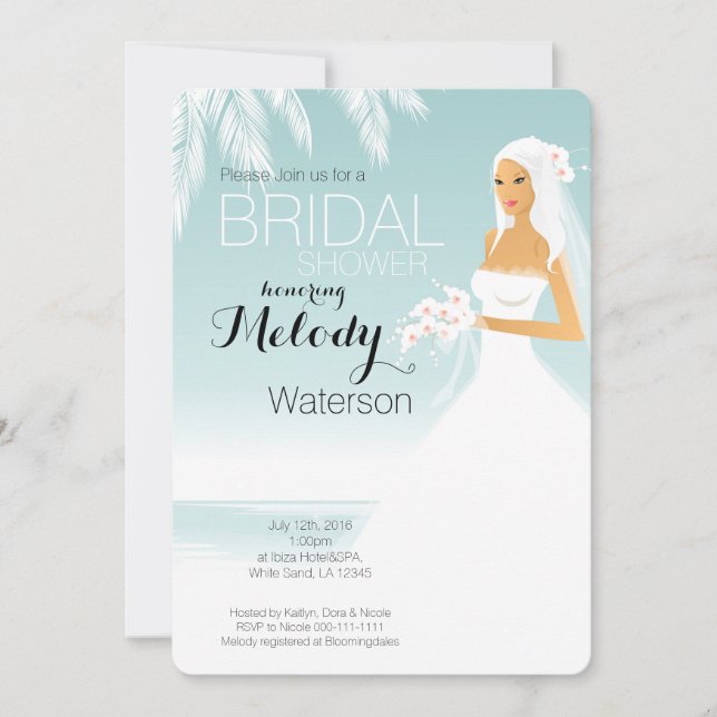 invitación a la ducha de novia (Anverso)