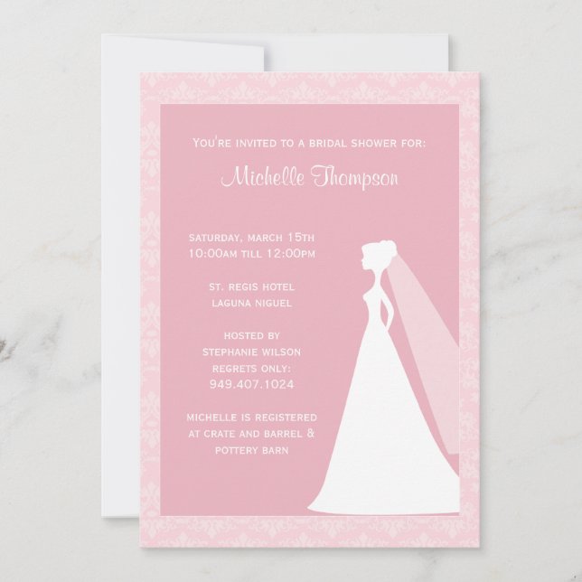 Invitación a la ducha de novia (Anverso)