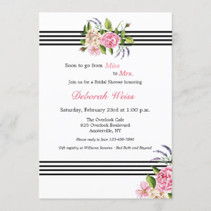 Invitación a la ducha de novia a medida