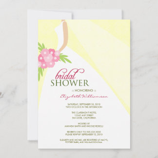 Invitación a la ducha de novia (amarillo) con vest