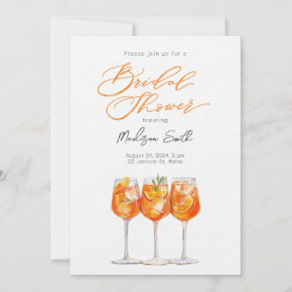 Invitación a la ducha de novia Aperol Spritz
