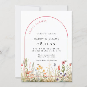 Invitación a la ducha de novia Arch Wildflower