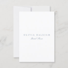 Invitación a la ducha de novia azul y blanca