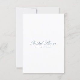 Invitación a la ducha de novia azul y blanca