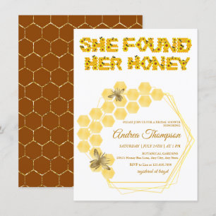 Invitación a la ducha de novia Bee Encontró Su M