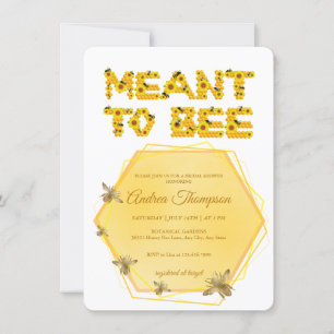 Invitación a la ducha de novia Bee   Significado p
