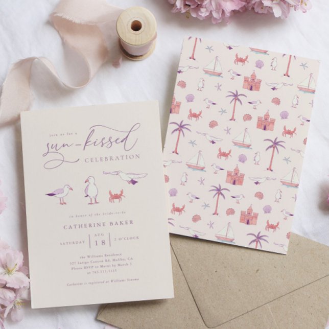 Invitación a la ducha de novia besada por el sol d (Subido por el creador)