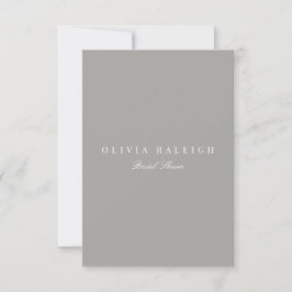 Invitación a la ducha de novia blanca y gris