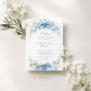 Invitación a la ducha de novia Blue Hydrangea