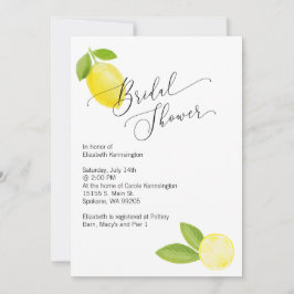 Invitación a la ducha de novia/boda con limón