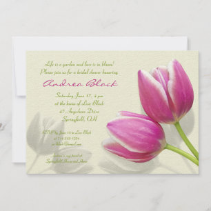Invitación a la ducha de novia Boda de tulipanes r
