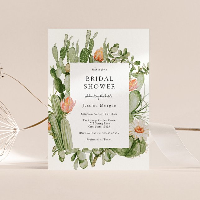 Invitación a la ducha de novia Boho Cactus (Subido por el creador)